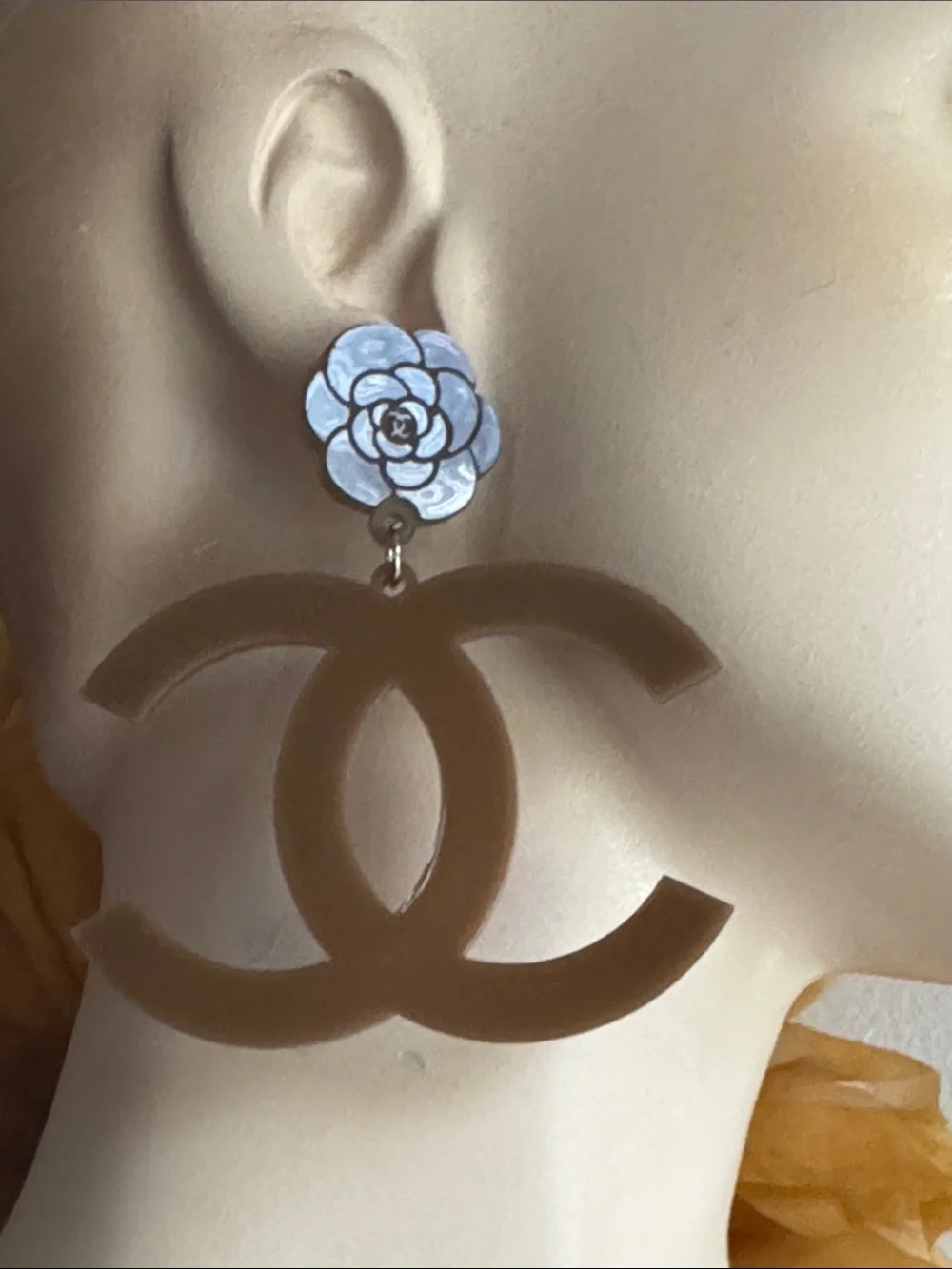 Milk Chocolate Brown CC Dangle Earrings - Picture 10 of 11